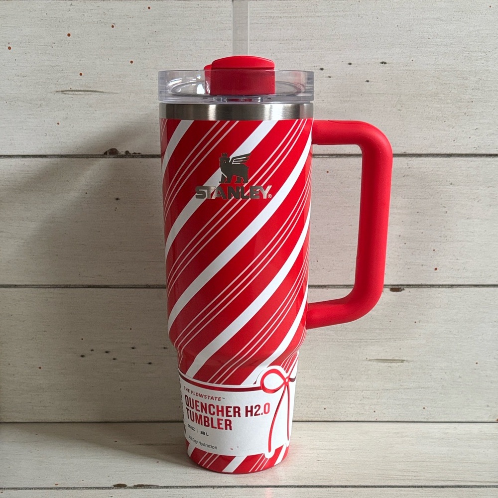 Stanley Candy Cane Twist 30oz Tumbler With Straw